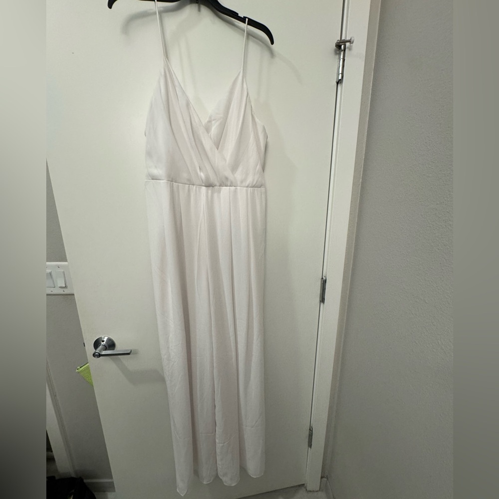 White Francesca’s Wide Leg Jumpsuit